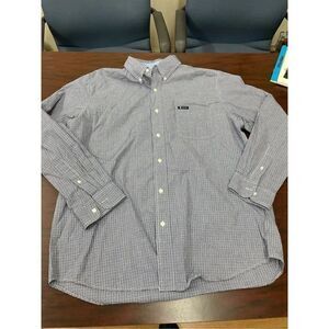 Chaps Men Button Up Dress Shirt- Easy Care- Size Large